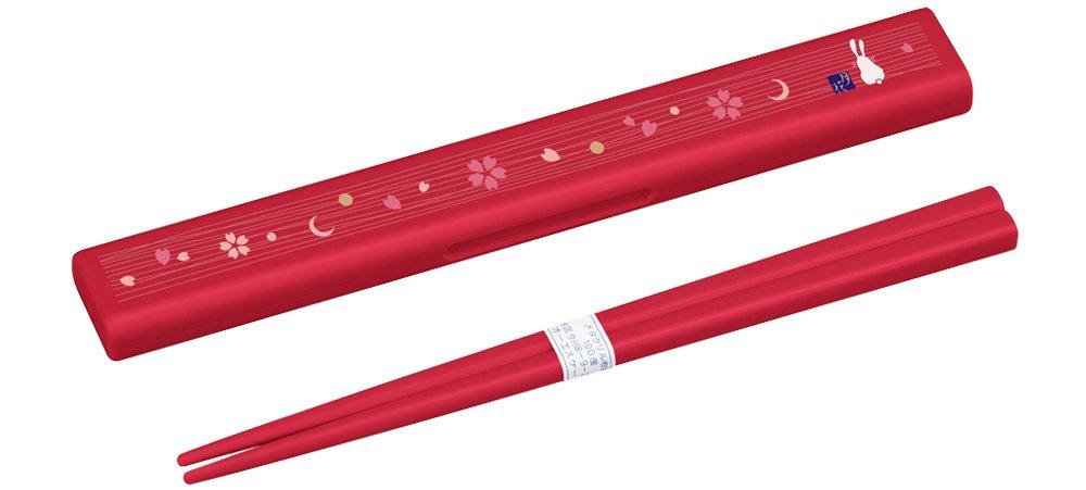 OSK Bento Box Chopstick Moonflower Made In Dishwasher Set, Pattern, 19.5cm, Japan, Safe, HS-12