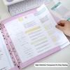 Simple Loose Leaf A4 File Folder 11-Hole Students Stationery Data Book Transparent Office Storage Booklet Gift