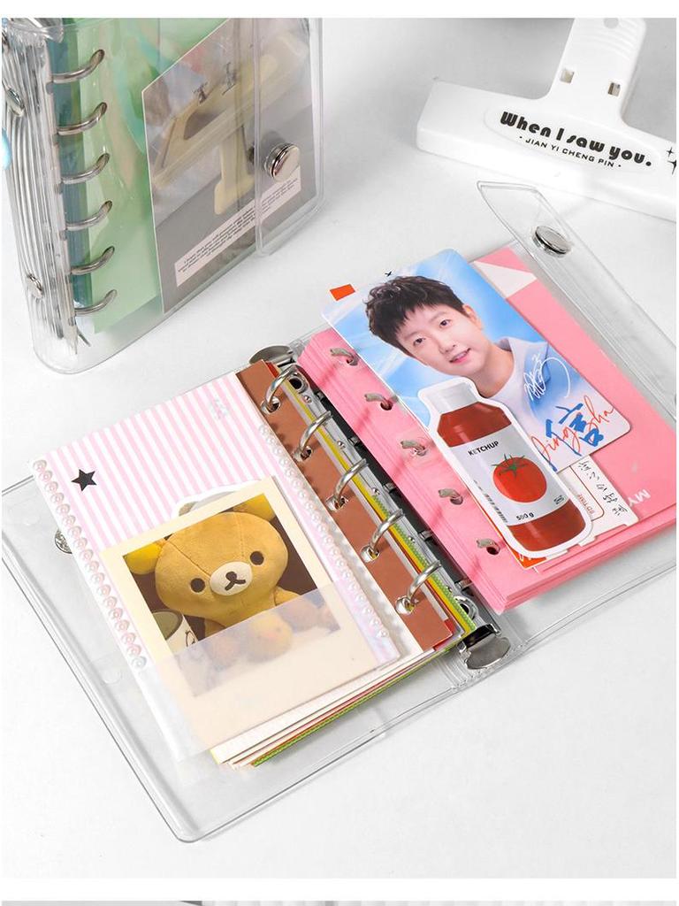 M5 Transparent PVC Binder Cover for A6/A7 Photocards & Stickers