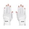 MAZEL Golf Gloves for Both Fingertips M Women's Hands, 16-18cm, Cut-out (White, (17cm))