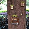 1 Set of Resin Leaf Fluorescent Doors and Windows, Creative Micro Landscape, Large Tree Decoration, Tree Hanging, Palace Decorat