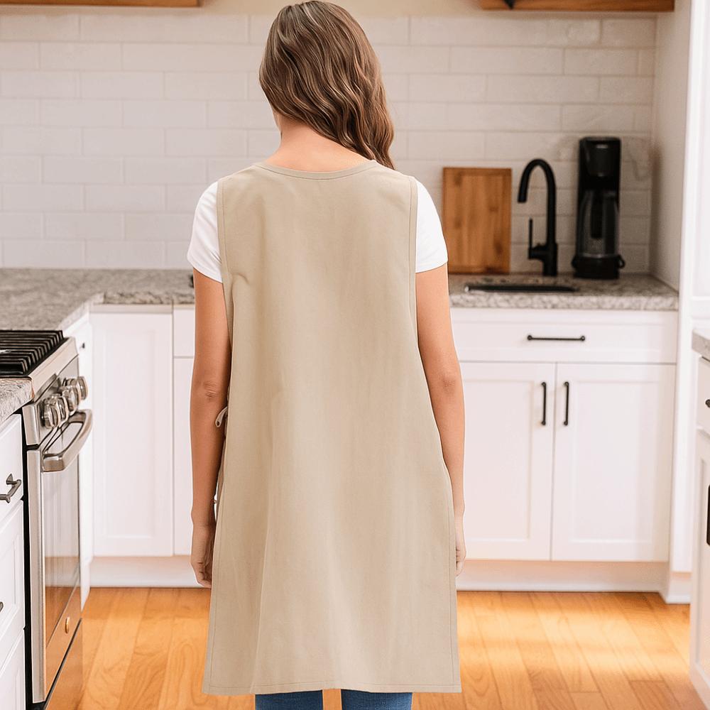 Șorț de Bucătărie Rezistent la Pete Bumbac Haine de Lucru pentru Copt Haine de Studio Haine de Gătit Salon