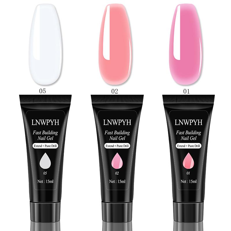 Nail Extension Gel Set UV Varnish Nail Art Manicure Kit Full Manicure Set Slip Solution Nail Art Quick Extension Gel Tool Set