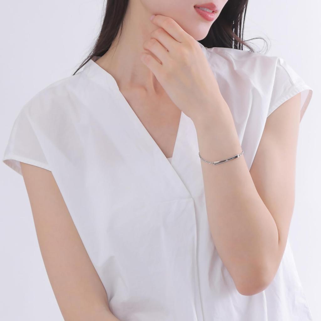 Pair Bracelet Couple Popular Brand Surgical Stainless Steel Allergy Free Diamond Pink Gold Blue [White Clover] 4SBR016GO&4SBR016BL