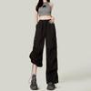Women's Retro High-Waist Wide-Leg Quick-Dry Cargo Pants