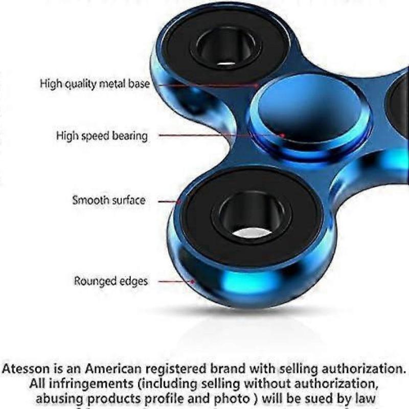 Fidget Spinner Toy Ultra Durable Stainless Steel Bearing High Speed 2-5 Min Spins Precision Brass Material Hand Spinner EDC ADHD Focus Anxiety Stress