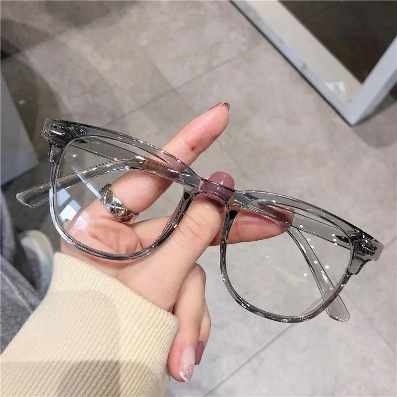 1Pc Fashionable Round Frame Glasses With Transparent Lenses Stylish Eyewear Suitable For Daily Office Work And Reading
