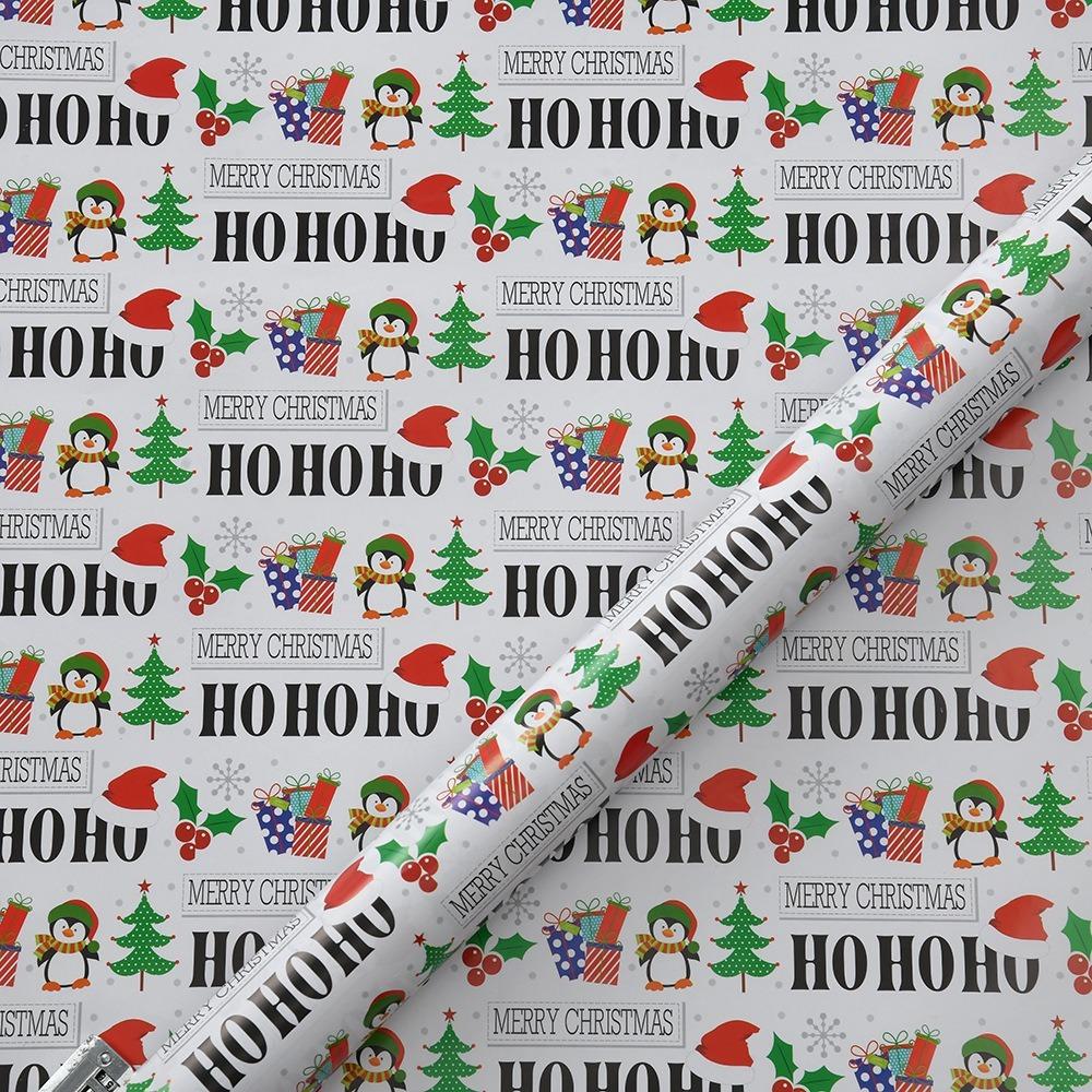 Fashion 50x70cm Packaging Paper Snowman/Santa Claus DIY Christmas Decoration Colorful Craft Wrapping Paper Sheets Roll Gift
