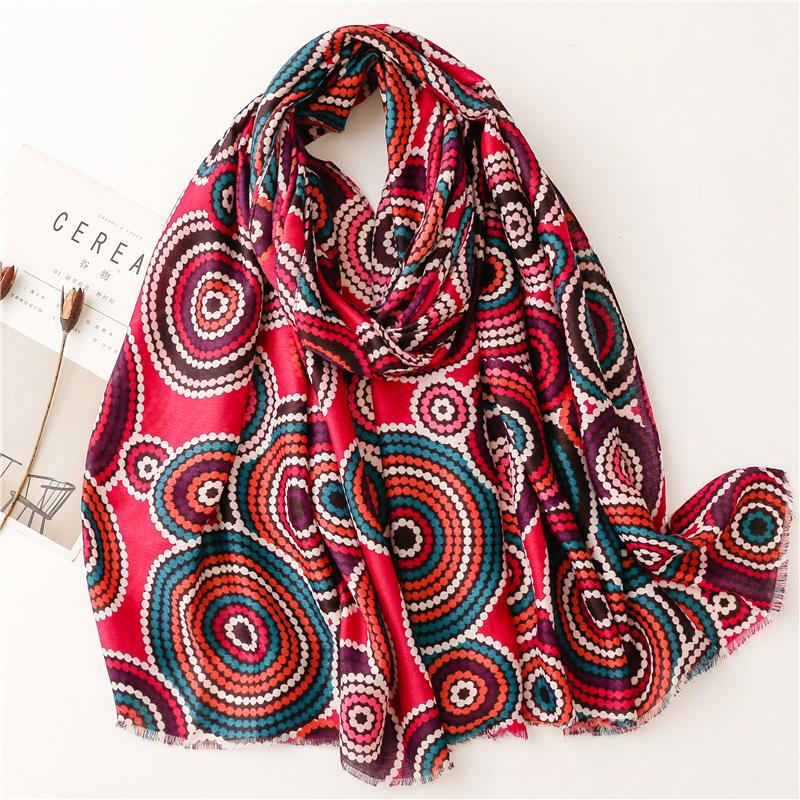 

Fashion Aztec Ethnic Geometric Fringe Viscose Shawl Scarf Lady High Quality Wrap Pashmina Stole Bufandas Muslim Hijab 180*90Cm