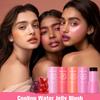Jelly Powder Blusher for Lazy People, Long-lasting Color Development, Moisturizing and Shimmering Rouge, Powder Blusher Stick