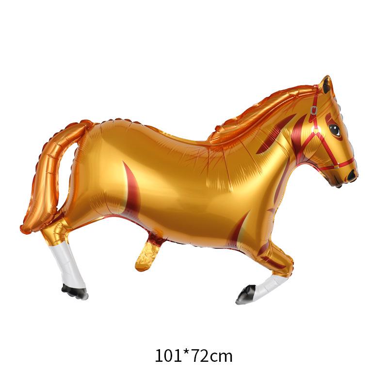 Galloping Horse Racing Festival Western Cowboy Hat & Boots Foil Balloon Set