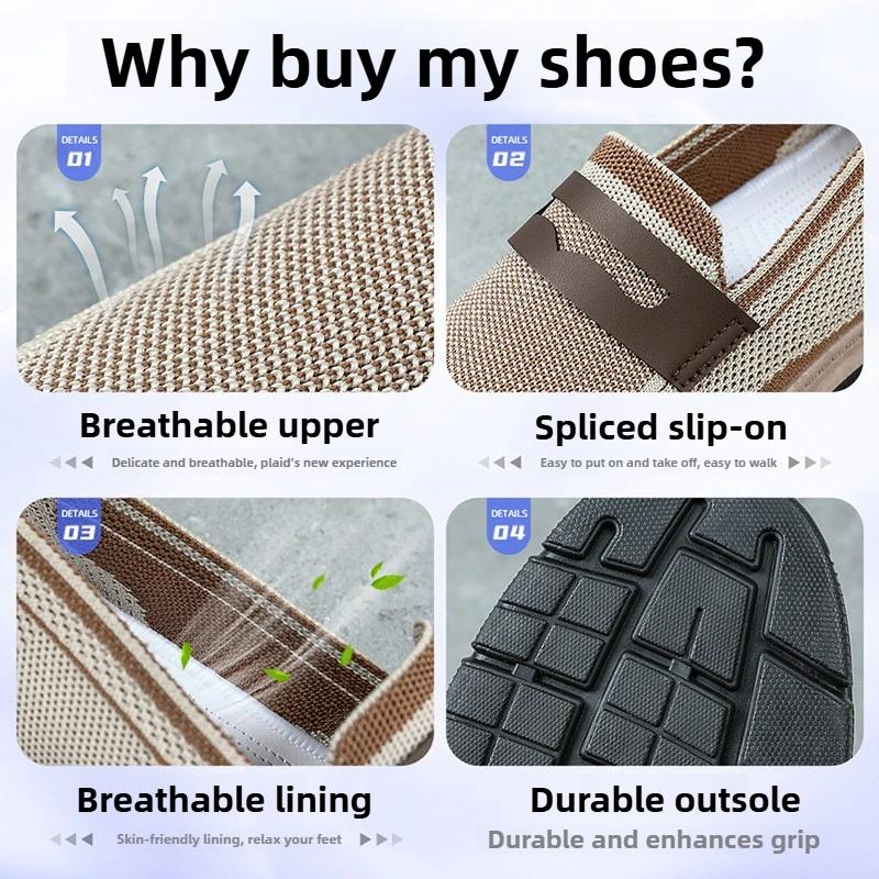 Men's Spring New Mesh Breathable British Style Casual Shoes Men's Flat Shoes Dad Sports Versatile Single Shoes Zapatillas