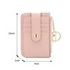 Women Credit Card Bags Simple Zipper Coin Purse Wallet Creative Ultra-thin Card Holder Pu Bag with Key Chain for Women