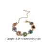 Shiny Zircon Bracelet Bangle Colorful Hand Chain Elegant Rainbow Rhinestone Bracelet  Lady