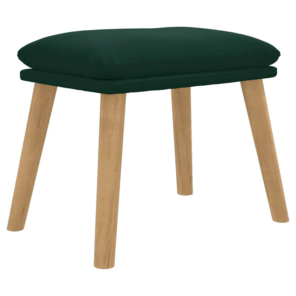 Footstool Dark Green 45 X 29.5 X 35 Cm Velvet
