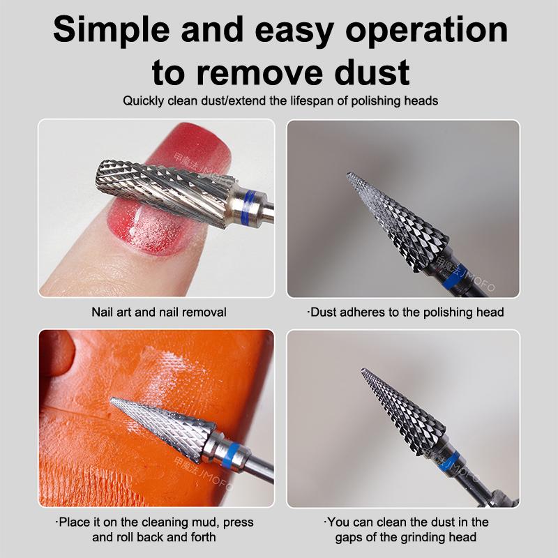 Professional Nail Drill Bit Cleaning Putty Deep Clean Remove Glue Debris For Nail Files Manicure Tools Cleaner