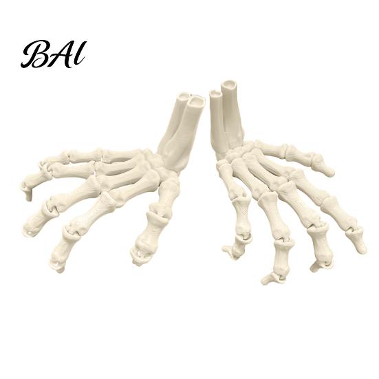 Indoor Halloween Display Ornaments Skeleton Hands, 3D Printed Hand Bones Model, Realistic Scary Props for Decorations Spooky Bone Claw Prop Party Home