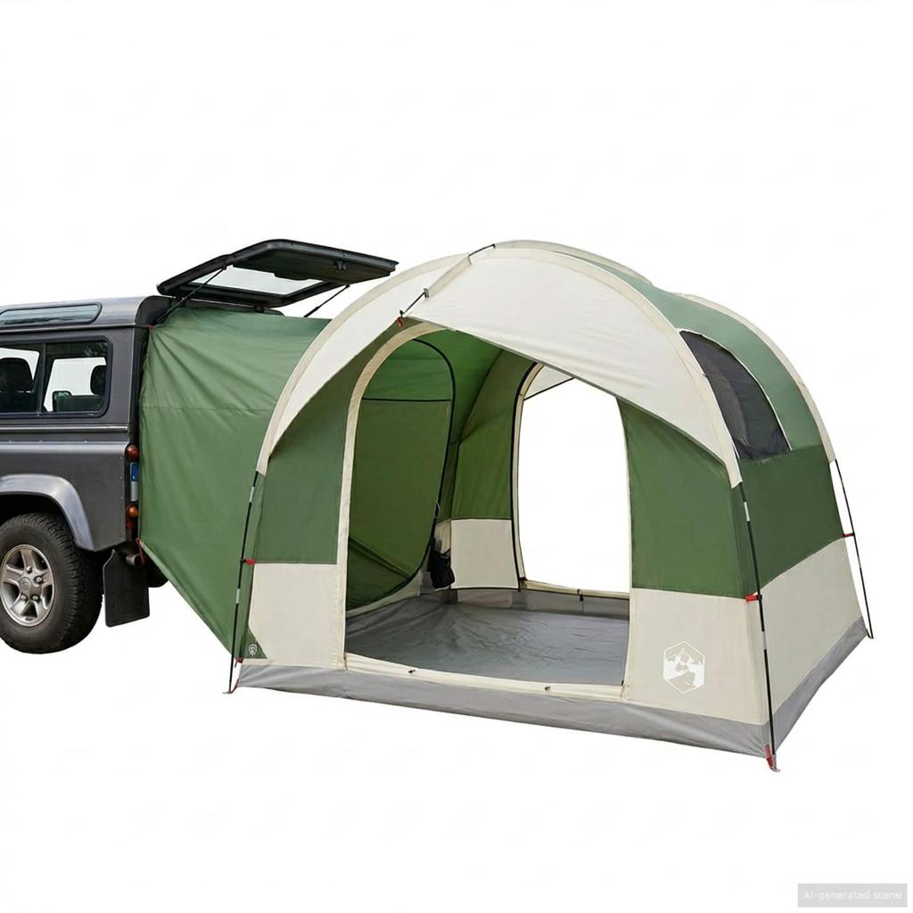 Tailgate Tent with Rainfly Water Repellent Green 4 Person
