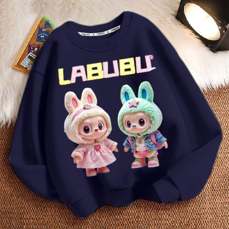 Children's Cute Hoodies for Spring, Autumn and Winter, Fashionable Round-neck Thickened Long-sleeved Loose Hoodies for Boys and Girls