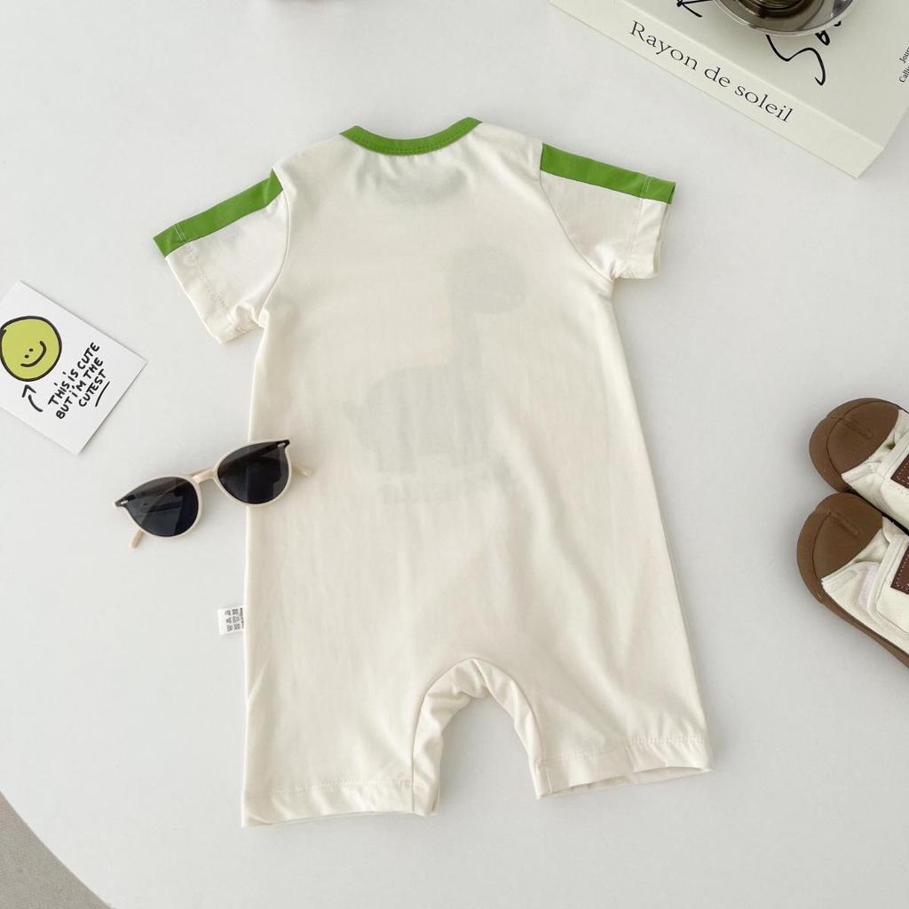 Super Cute Dinosaur Baby Jumpsuit with Snap Crotch for Boys and Girls - Perfect Summer Newborn Clothes