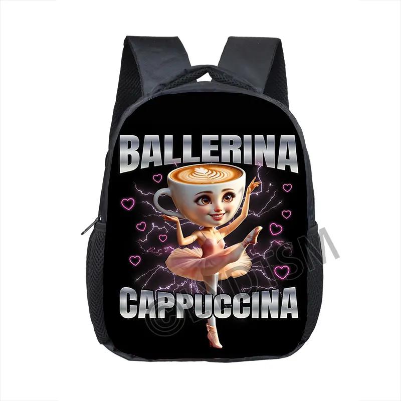 Kids Baby Cartoon School Bags 16inch Funny Italian Brainrot Small Backpack for 5-10 Years Old Tralalero Tralala Children Bookbag