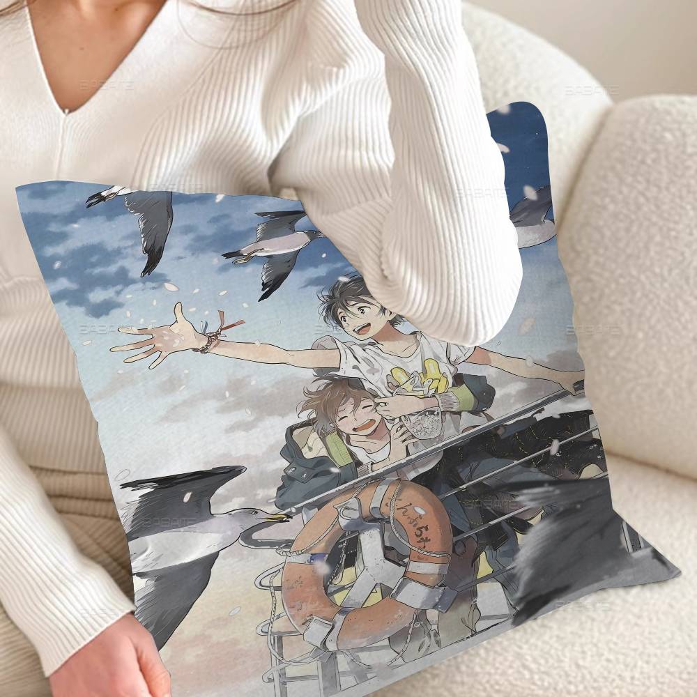 Anime Letranger Series Boy Pillow Cushion Cover Pillowcase Living Room Sofa Home Decor Customized