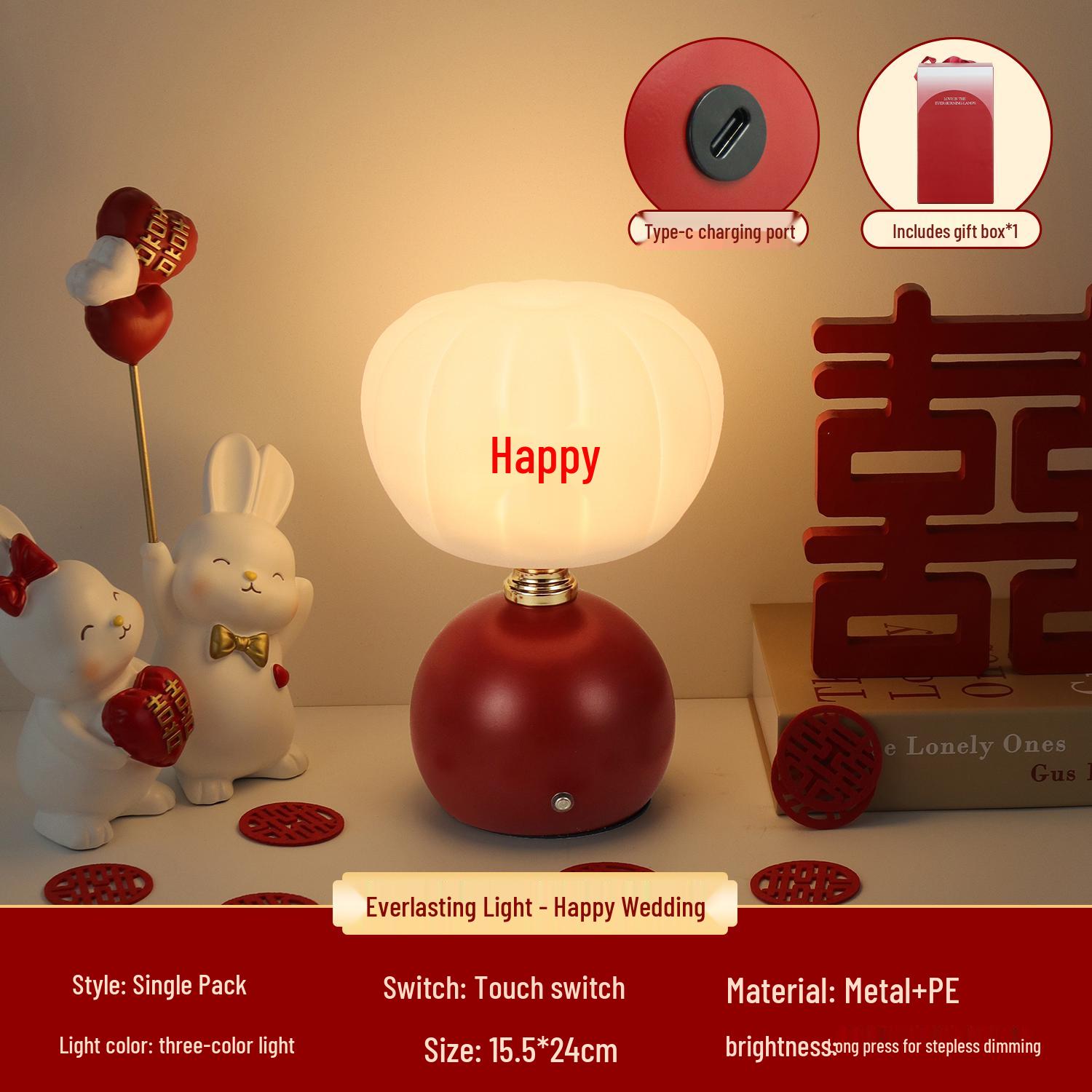 Вечные Свадебные Прикроватные Лампы Пара - Идеальный Высококлассный Свадебный Подарок Festive Style