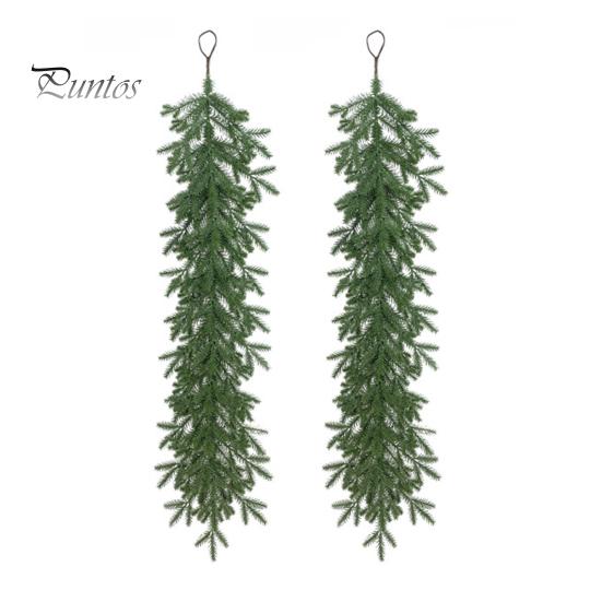 

2 шт. искусственная гирлянда из сосновых иголок, реалистичные сосновые ветки ручной работы, праздничная подвесная гирлянда из зелени для рождественского декора каминной полки 2pcs