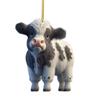 Cartoon Cow Endearing Car Ornament Acrylic Hanging Pendant For Vibrant Car Interiors