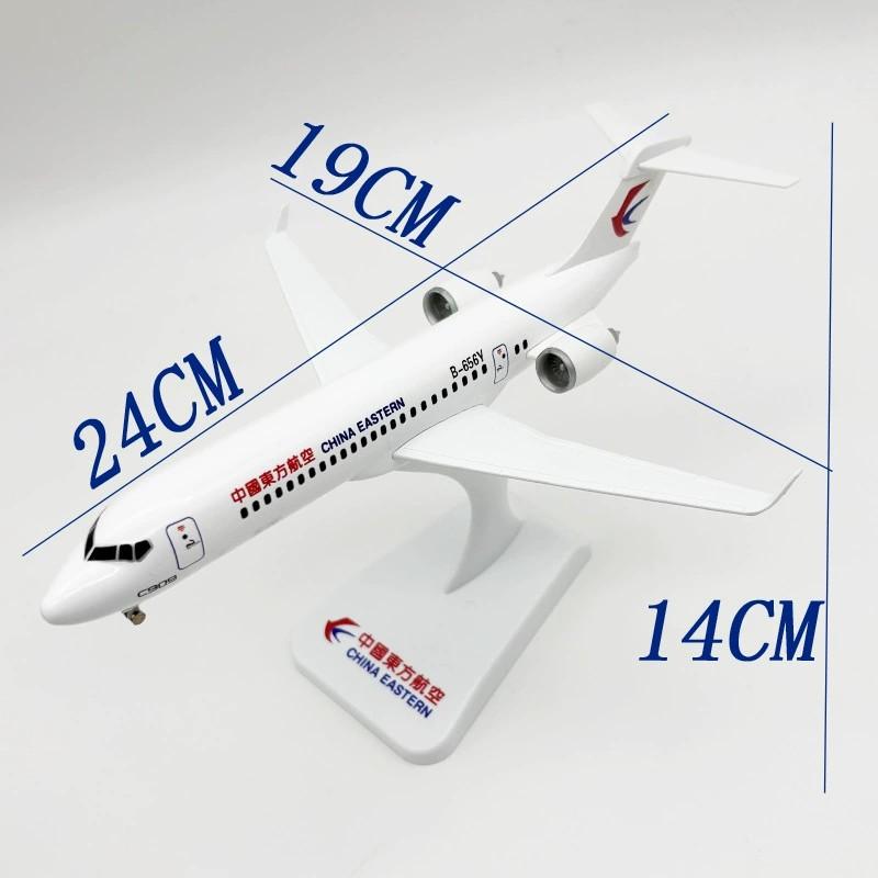 C909 Diecast Metal Model Plane 24cm China Eastern ARJ-21 Aircraft Alloy With Airplane Base Ornament Collection Gift