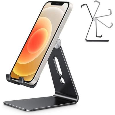 Phone Holder , Adjustable Multi-Angle Desk Phone Holder, Aluminum Mobile Phone Holder Compatible with iP[9]