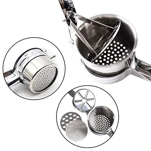 Lemon Juicer, Fruit Juicer, Potato Masher, Potato Ricer, Stainless Steel, Manual, Hand Juicer, Fruit and Vegetable Juicer, Food Strainer, Multi-functi