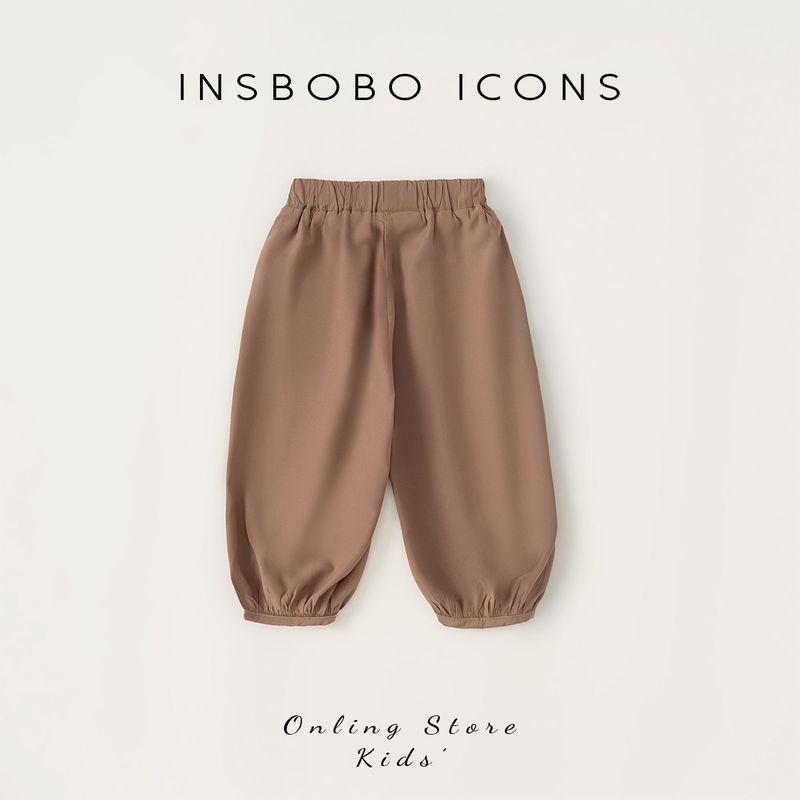 Insbobo Children s Anti-Mosquito Pants for Boys, New Solid Color Baby Casual Pants, Summer Thin Style Children s Clothing, Trendy Curry color 100