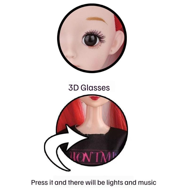 New Doll Toys Kpop Demon Hunters Cute 1/6 BJD Doll Action Figure Toy 3D Eyes Lighting Music Theme Song Series Children Gift