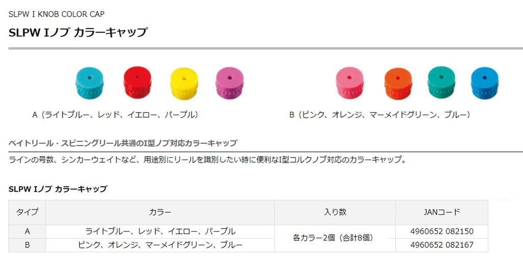 Daiwa SLP WORKS Color Cap I-Knob A.