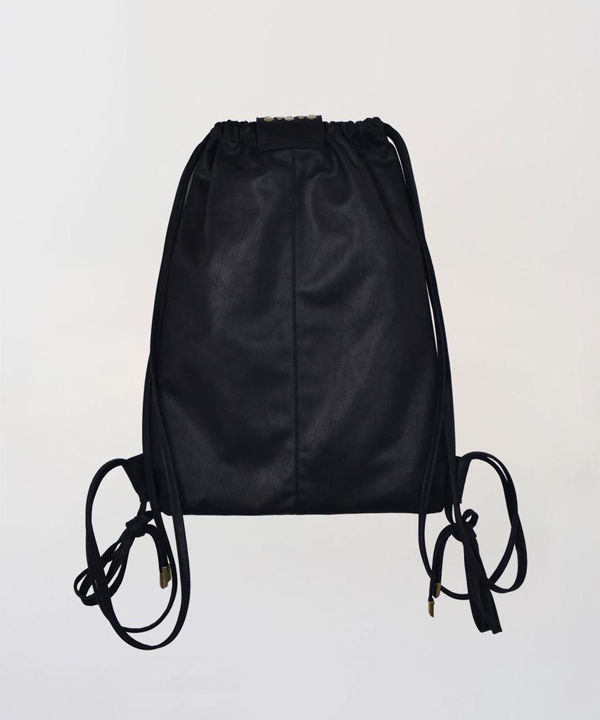 Yujeong Rivet String Bag (Satin Black)