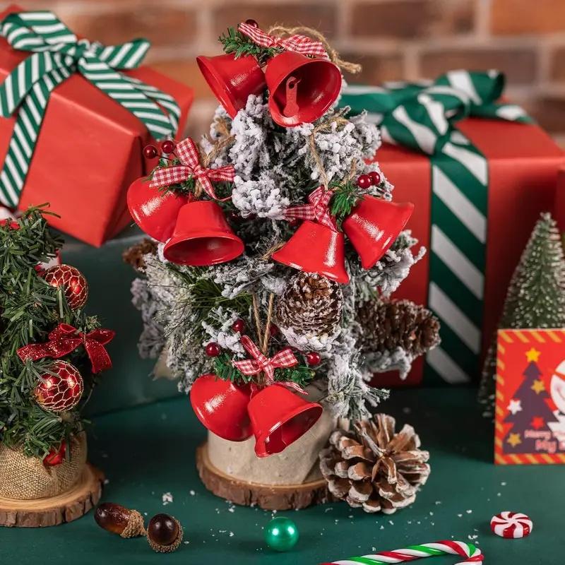 12x Cast Iron Christmas Bells Hangings Xmas Tree Fireplace Holiday Home Decor