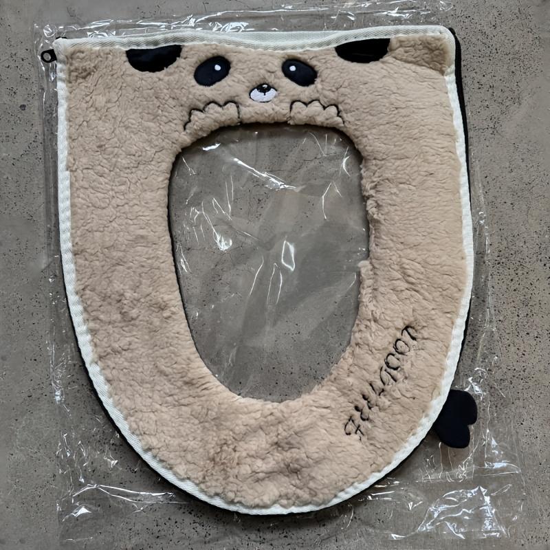 1PC Household Autumn and Winter Toilet Cover Gasket, Zipper Toilet Cushion Cover, Toilet Cushion Seat Cushion Is Universal In All Seasons