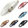 Women All Match Fashion Skinny Waist Belt Faux Leather Buckle Narrow Waistband