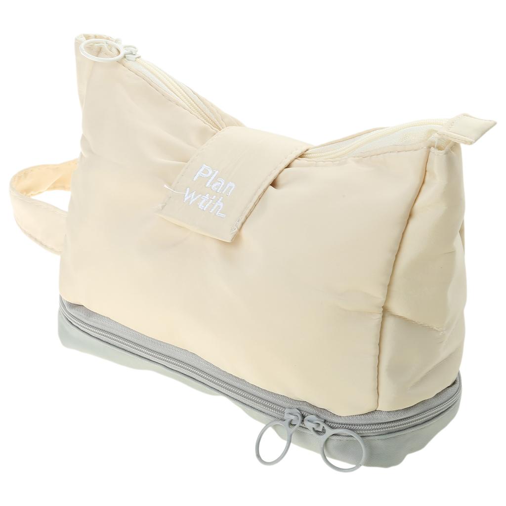 Large Capacity Pencil Pouch Double Layer Pencil Case Foldable Pen Bag Simple Pencil Bag Back To School Supplies