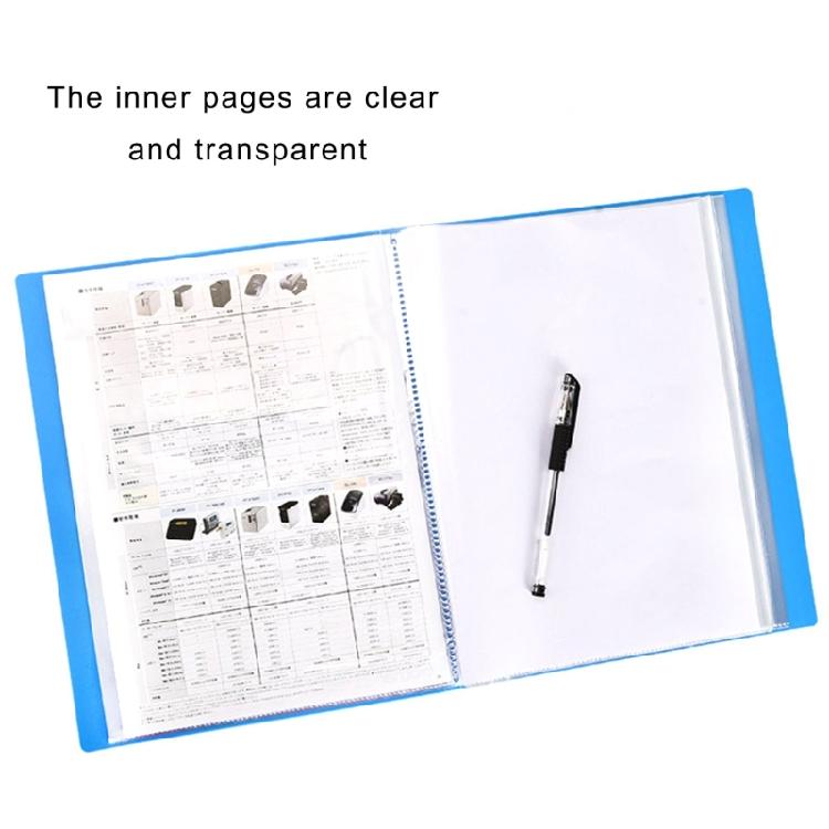 A 4 Clear Test Papers Organizers 80 Pages File Folder Large Capacity Storage Folder Document Bag