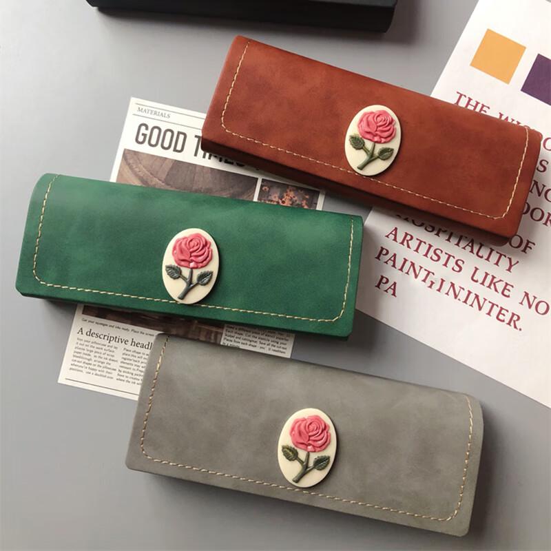 Vintage Leather Portable Eyeglass Case