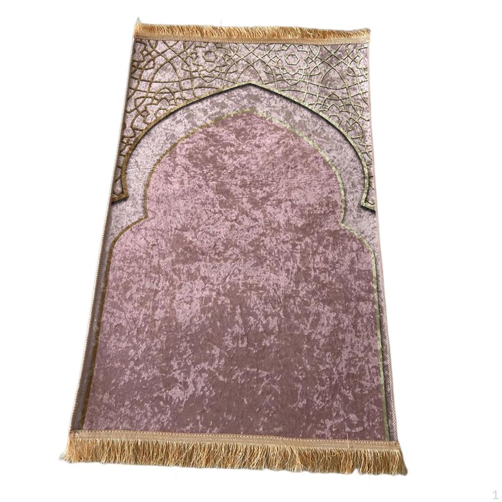 Classic Prayer Rug Embroidered Ramadan Gift Wedding Decor for Eid Hallway Camping