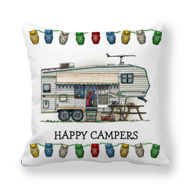 Satın alın Cute Car Pillowcase Cartoon Caravan Pillow Case Home Decor