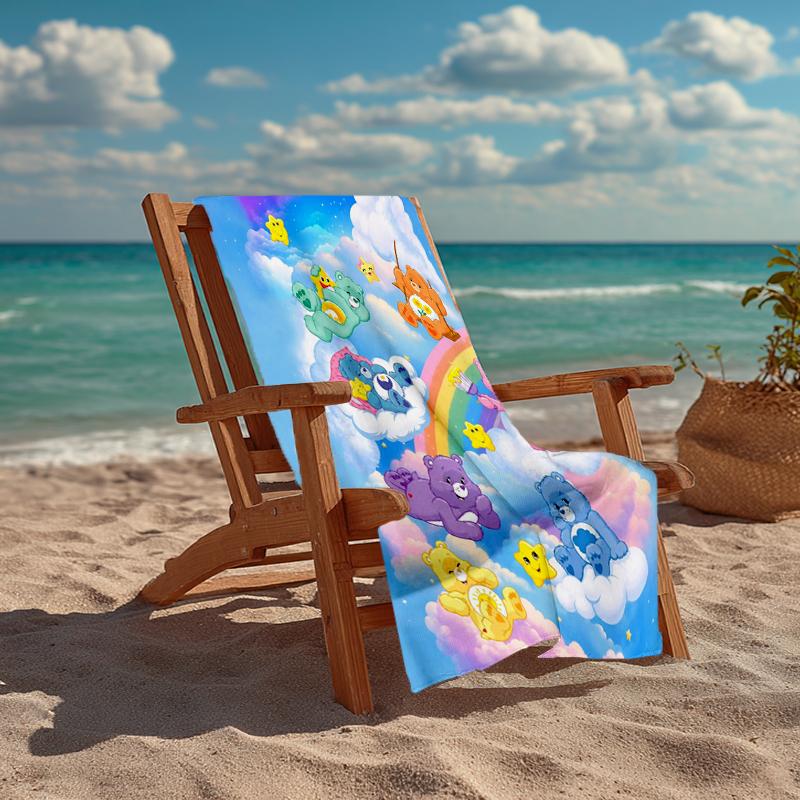 Ultra-Soft Beach Towel with Bear Theme,Ideal for Pool - Camping, Diving - Perfect Travel Essential, Vibrant Beach Towel.