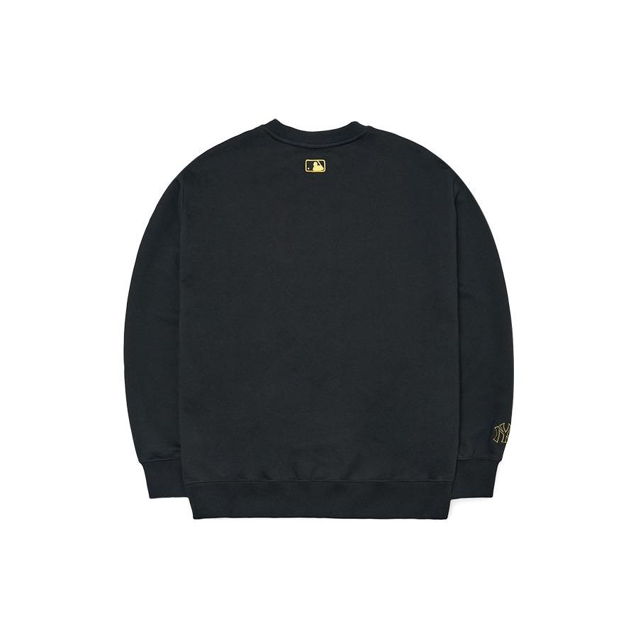 MLB New York Yankees American Vintage Sport Smiley Face Pattern Printed Long Sleeve Sweatshirt Unisex sweatshirt Black 3AMTN0424-50BKS
