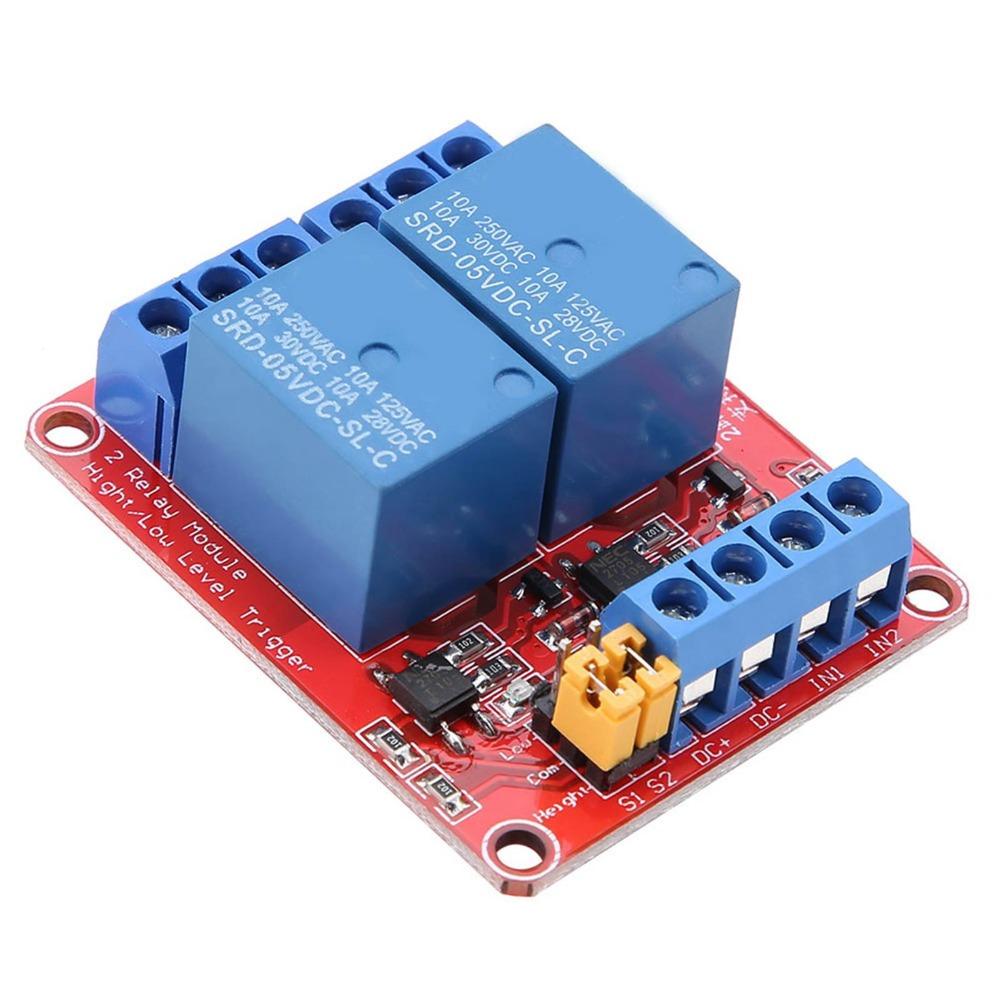 2 Channel High and Low Level Trigger Optocoupler Isolation Relay Module  DIY Electronics Projects