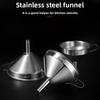 Stainless Steel Funnel 304 Kitchen Pouring Oil Funnel Filter Liquid Stainless Steel Oil Funnel Household Wine Funnel Large Calibre