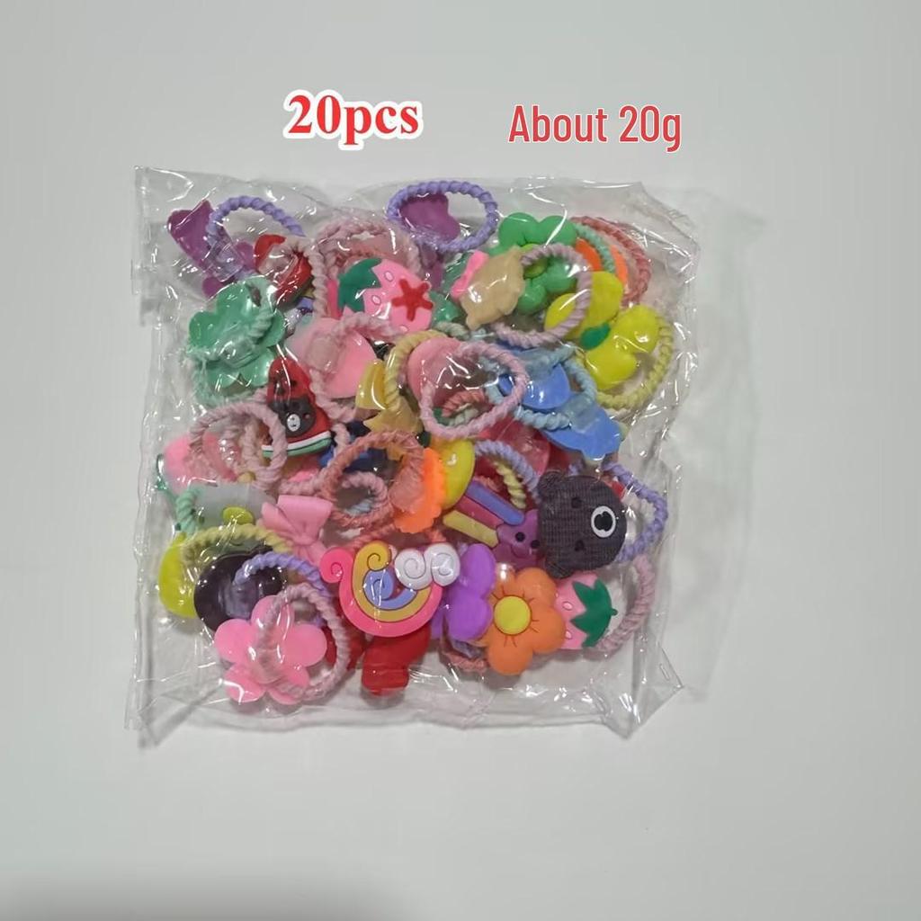 Non-Damaging High-Elastic Hair Ties: Gentle Rubber Bands for Kids' Hairstyles
