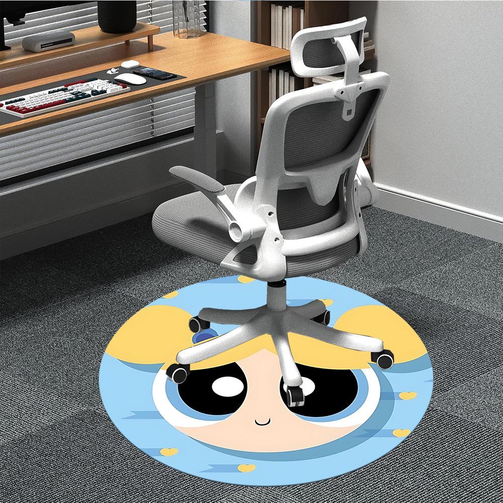 

1pc Bubblegum Powerpuff Office Round Area Rug, Under Office Chairs Bedroom Living Room Home Decor, Room Deco, Available in Various Sizes103 80cm by 80cm